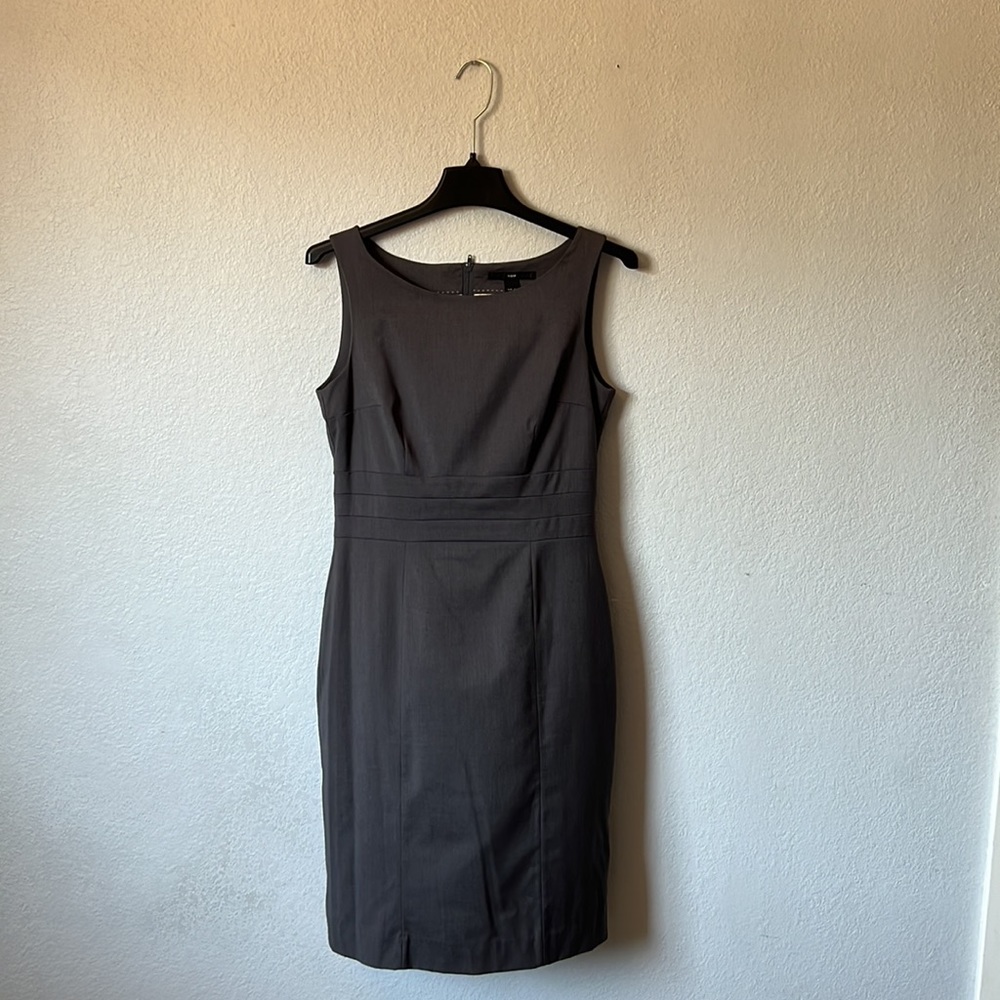 H&M-Mid Length Shift Dress-Dark Gray-Size 8